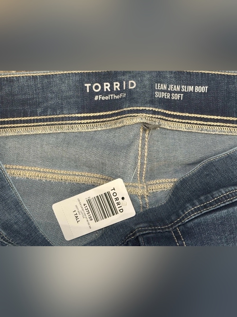 NEW Torrid Womens Size 1XT Lean Jean Slim Boot Super Soft Pull On 36x33 - Picture 6 of 9